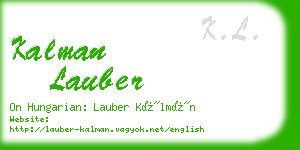 kalman lauber business card